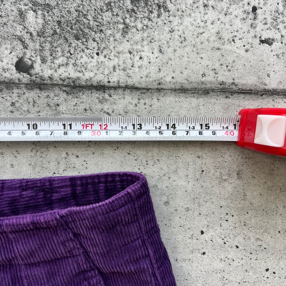 Vintage L.L. Bean Pants Women 10 Purple Corduroy High Rise Outdoors 80s 90s - Picture 7 of 9